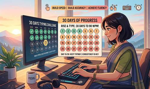 30 Days Plan to Improve Speed in Hindi Typing test | Practice Plan | Typingway