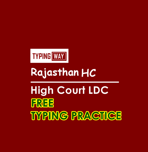 Rajasthan High Court LDC Free Typing Practice Online